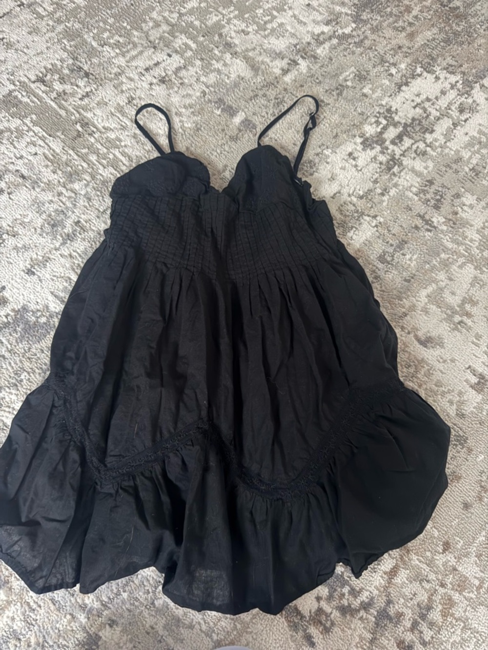 Zara Black Mini Dress with Spaghetti Straps